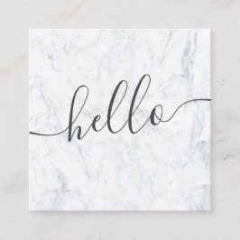 Moderna yrkesmässiga eleganta vitmarmorhejer fyrkantigt visitkort