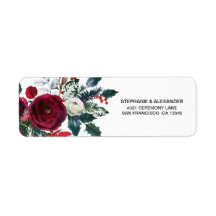 Moderne Burgundy Winter Flowers Bröllop