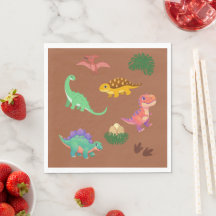 Moderne Dinosaurus Servetter – T-Rex & Vänner -