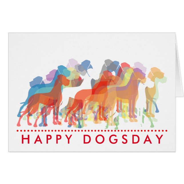 Moderne Dogge-Gruppe Hälsningskort (Framsidan Horizontal)