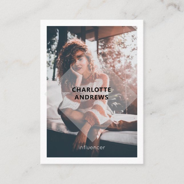 Moderne Foto  Visitenkarte Visitkort (Framsida)