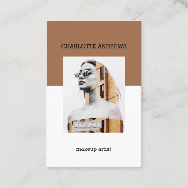 Moderne Foto Visitenkarte Visitkort (Framsida)