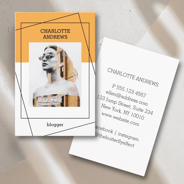 Moderne Foto Visitenkarte Visitkort (Modern Photo Business Card)