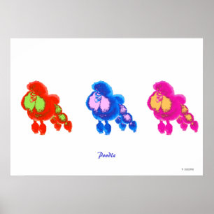 Moderne konstaffisch för pudel poster