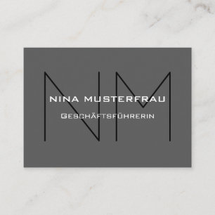 Moderne Monogramm Vorlage Visitkort