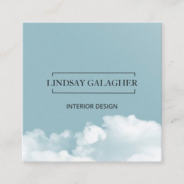 Moderne Wolken Himmel Fyrkantigt Visitkort (Framsida)