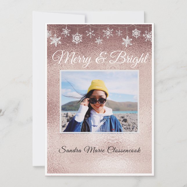 ModernEn modern enkel minimal jul i Ro Guld Meddelande (Framsida)