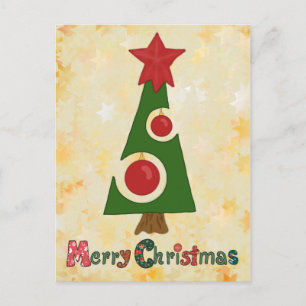moderner Weihnachtsbaum Vykort