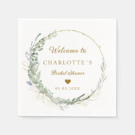 Modernes, elegantes Eukalyptus-Brautparty Serviett Pappersservett