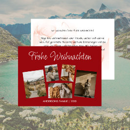 Modernes Frohe Weihnachten Fotocollage Feiertagspo Julkort