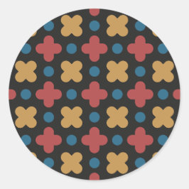 Moderniserad Retro Klistermärkedesign Runt Klistermärke