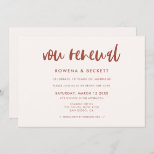 Modernisering av elegant snö rosa bröllop Vow Inbjudningar