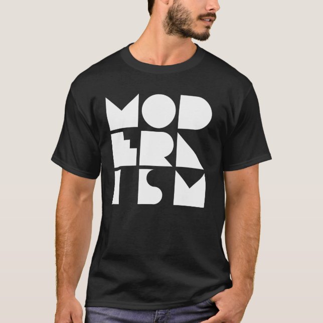 Modernism fet logotypdesign t shirt (Framsida)