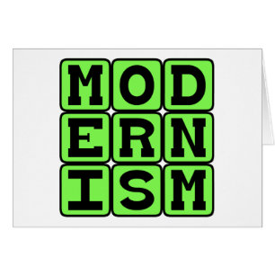 Modernism, filosofisk rörelse hälsningskort