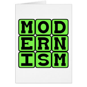 Modernism, filosofisk rörelse hälsningskort