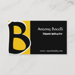 Modernist B fet B-Coola Golden Black Monogram Visitkort