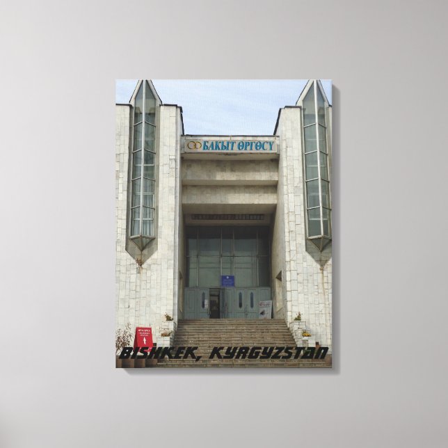 Modernist Bröllop Palace, Bishkek Frunze Canvastryck (Framsida)