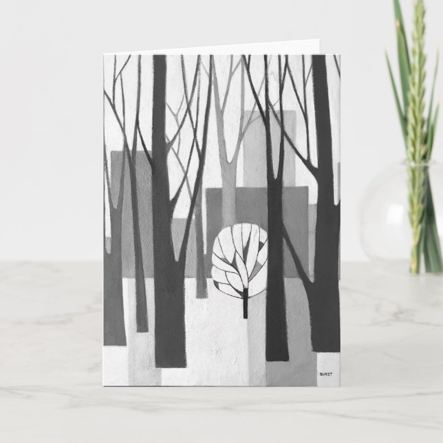 Modernist Urban Winter Helgdag Card Helgkort (Framsida)