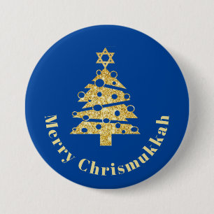Modernistic Julgran Star of David Button Knapp