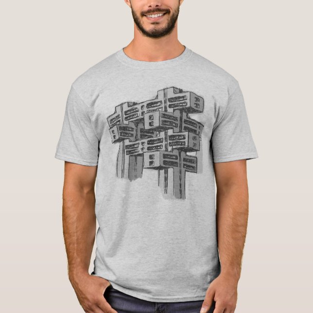 Modernistisk arkitekturT-tröja för Brutalist Tee (Framsida)