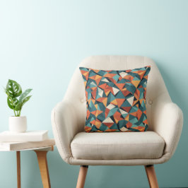 Modernistiska fasetter | Prism Orange Teal Kudde