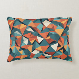 Modernistiska fasetter | Prism Orange Teal Prydnadskudde