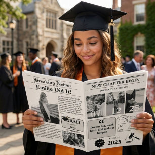 ModernMinimalistisk högskoleexamen - tidning Inbjudan