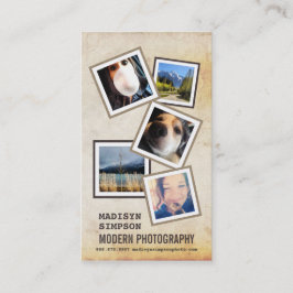 ModernPhotographer med 5 tar prov foto Visitkort