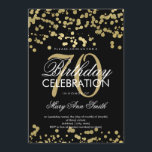 Modernt 70th födelsedagsfestguld omkullkastar inbjudningar<br><div class="desc">Modern & födelsedagsfestguld för eleganten 70th omkullkastar för konfettiinbjudan för looken (inte ett verkligt omkullkastar),  mallen. Underbar för 30års födelsedag!</div>