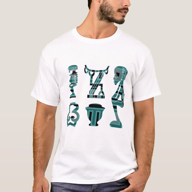 Modernt Abstrakt Afrikansk konst T Shirt (Framsida)