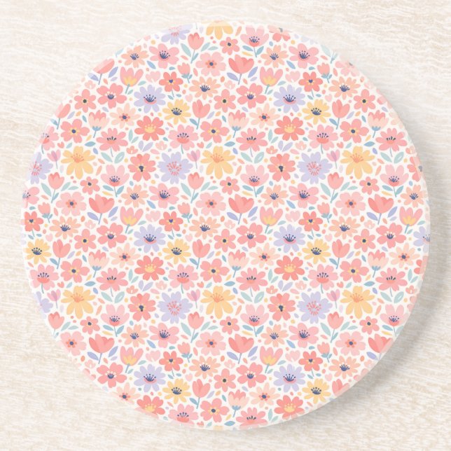 Modernt abstrakt blommönster underlägg (Framsidan)