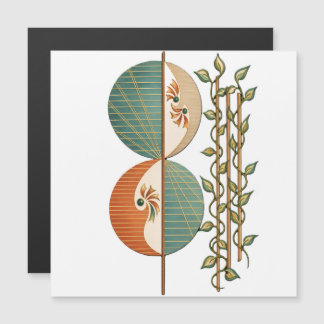 Modernt abstrakt botaniskt konsttryck, minimalisti