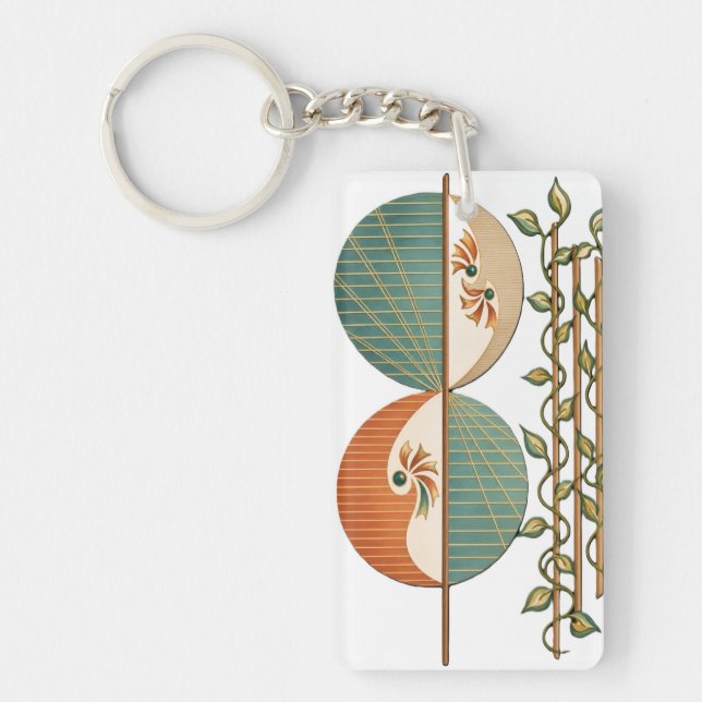 Modernt abstrakt botaniskt konsttryck, minimalisti (Framsidan)