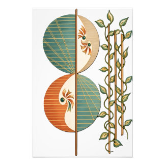 Modernt abstrakt botaniskt konsttryck, minimalisti fototryck