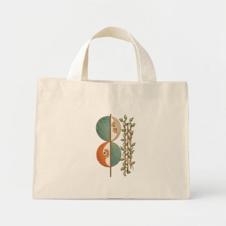Modernt abstrakt botaniskt konsttryck, minimalisti mini tygkasse