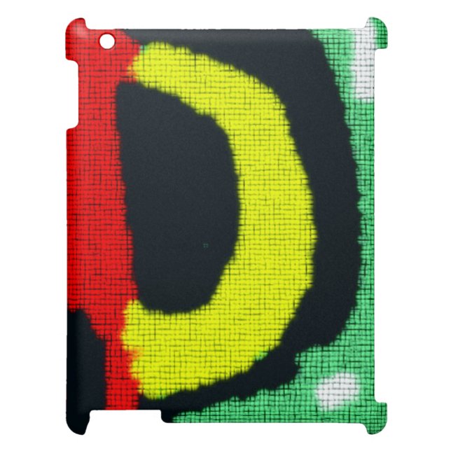 Modernt abstrakt färgrikt mönster iPad fodral (Baksidan)