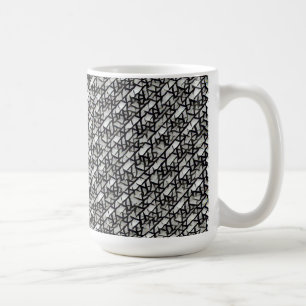 Modernt abstrakt geometriskt digitalt mönster 1272 kaffemugg