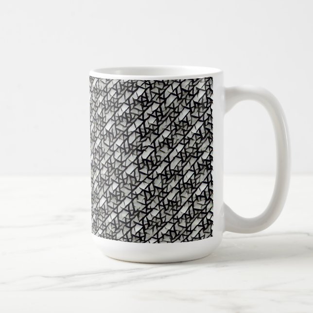 Modernt abstrakt geometriskt digitalt mönster 1272 kaffemugg (Höger)