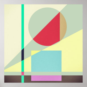 Modernt abstrakt geometriskt tryck