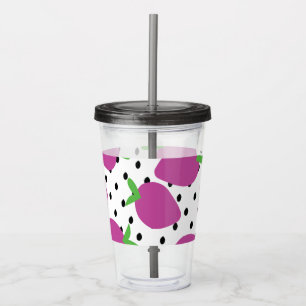 Modernt Abstrakt Jordgubbsmönster Take Away Mugg