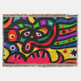 Modernt abstrakt konstansikte mysfilt