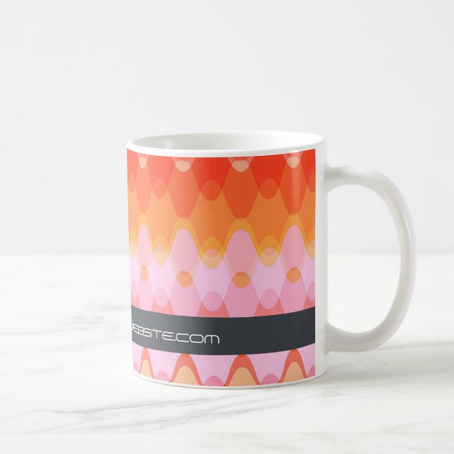 Modernt abstrakt mönster för färgrik sicksackvågar kaffemugg (Höger)