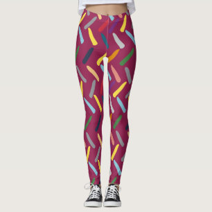 Modernt abstrakt mönster leggings