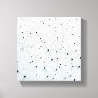 Modernt abstrakt nätverksgaller - 3D Neural Anslut Canvastryck