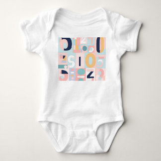 Modernt abstrakt nummer Mönster Pastell Könsneutra T Shirt