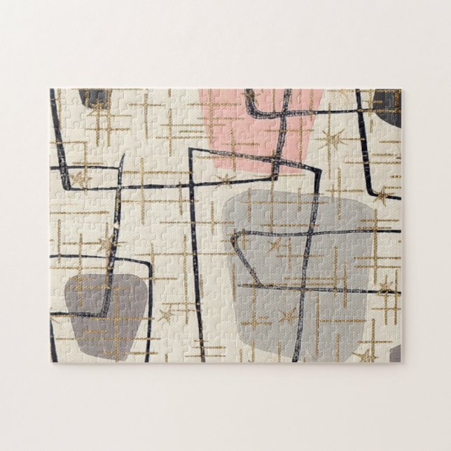 Modernt abstrakt pussel för mitt- århundrade (Horisontell)