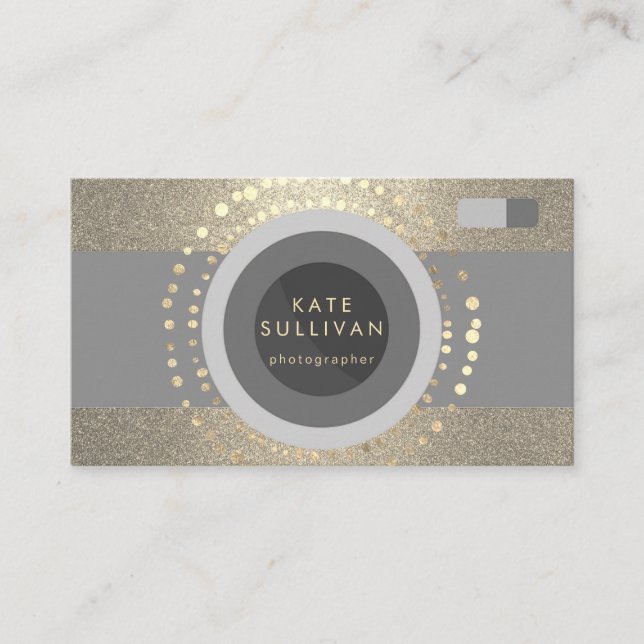 ・ modernt affärskort för fotografidesign visitkort (Framsida)