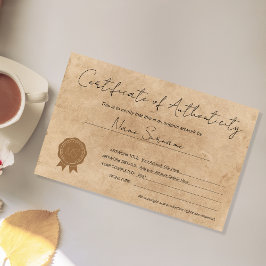 Modernt äkthetsbevis för konstverk av