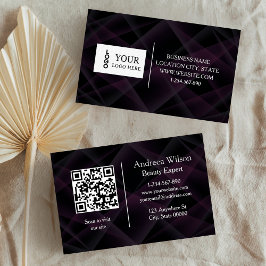 Modernt Anpassat Logotyp och QR-kod Affärs Kort