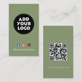 Modernt anpassat logotyp Sociala medier QR-kod web Visitkort
